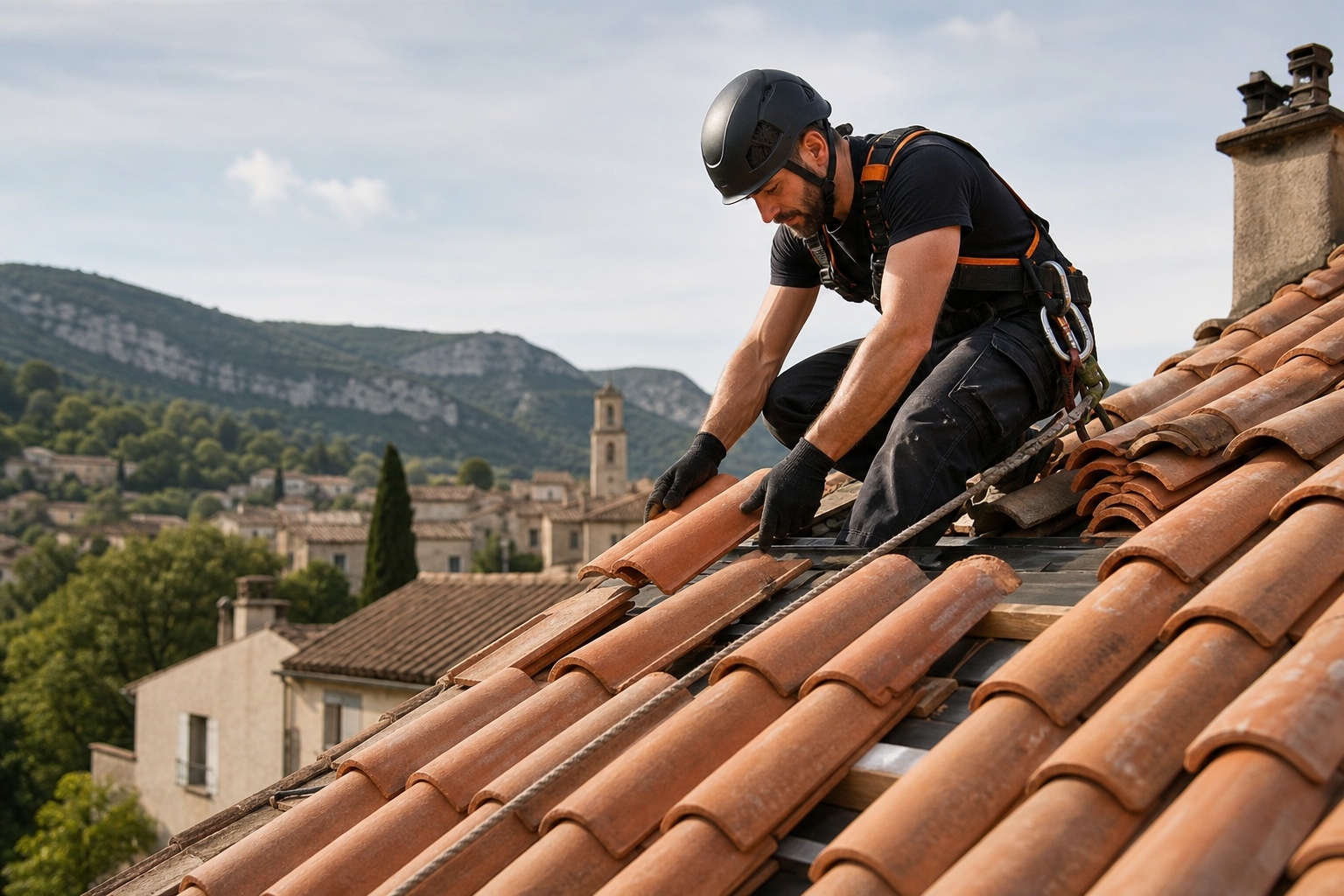 Illustration professionnelle du service : couvreur a cabris be travaux