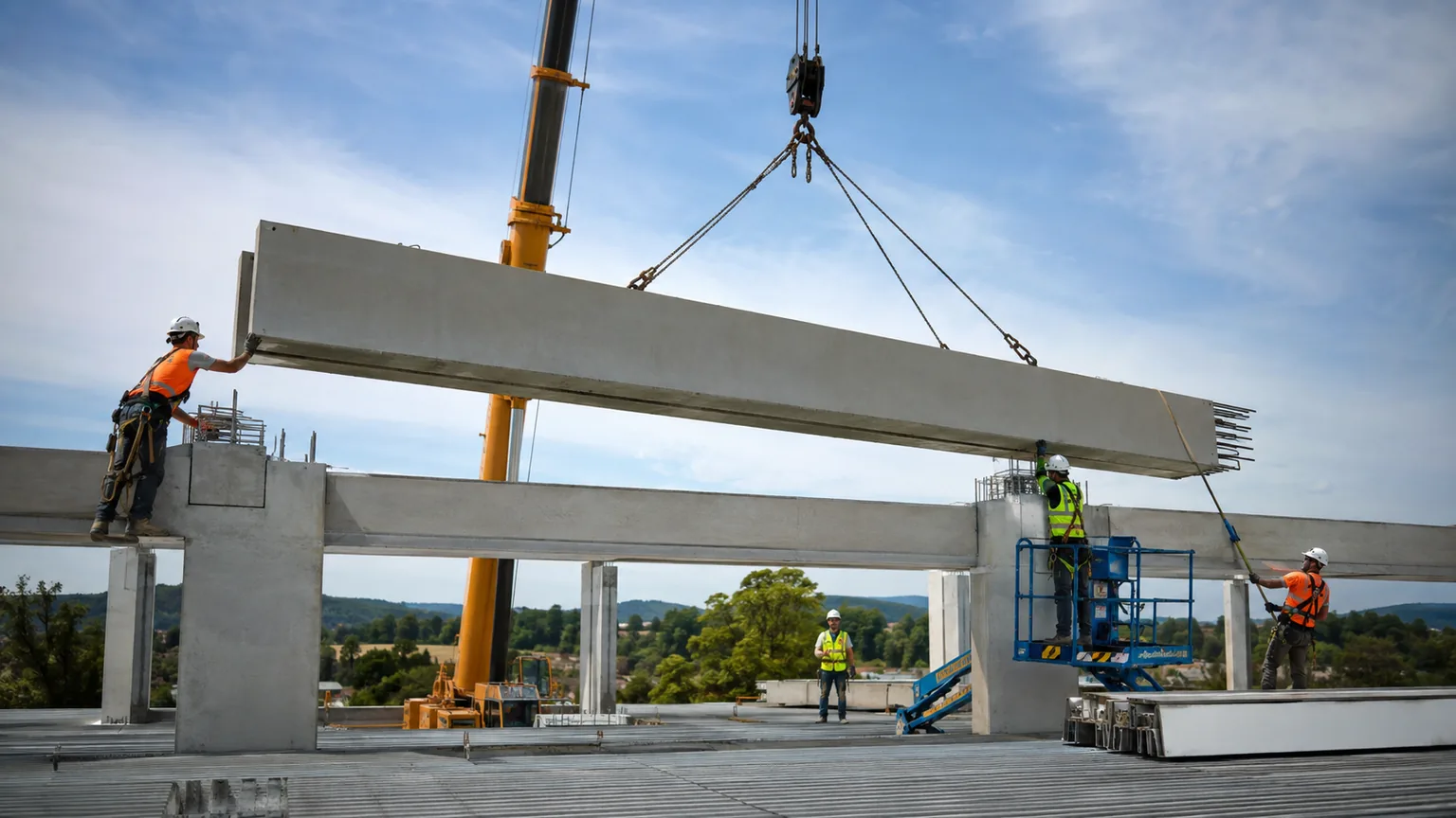 Ouvrage en béton précontraint préfabriqué