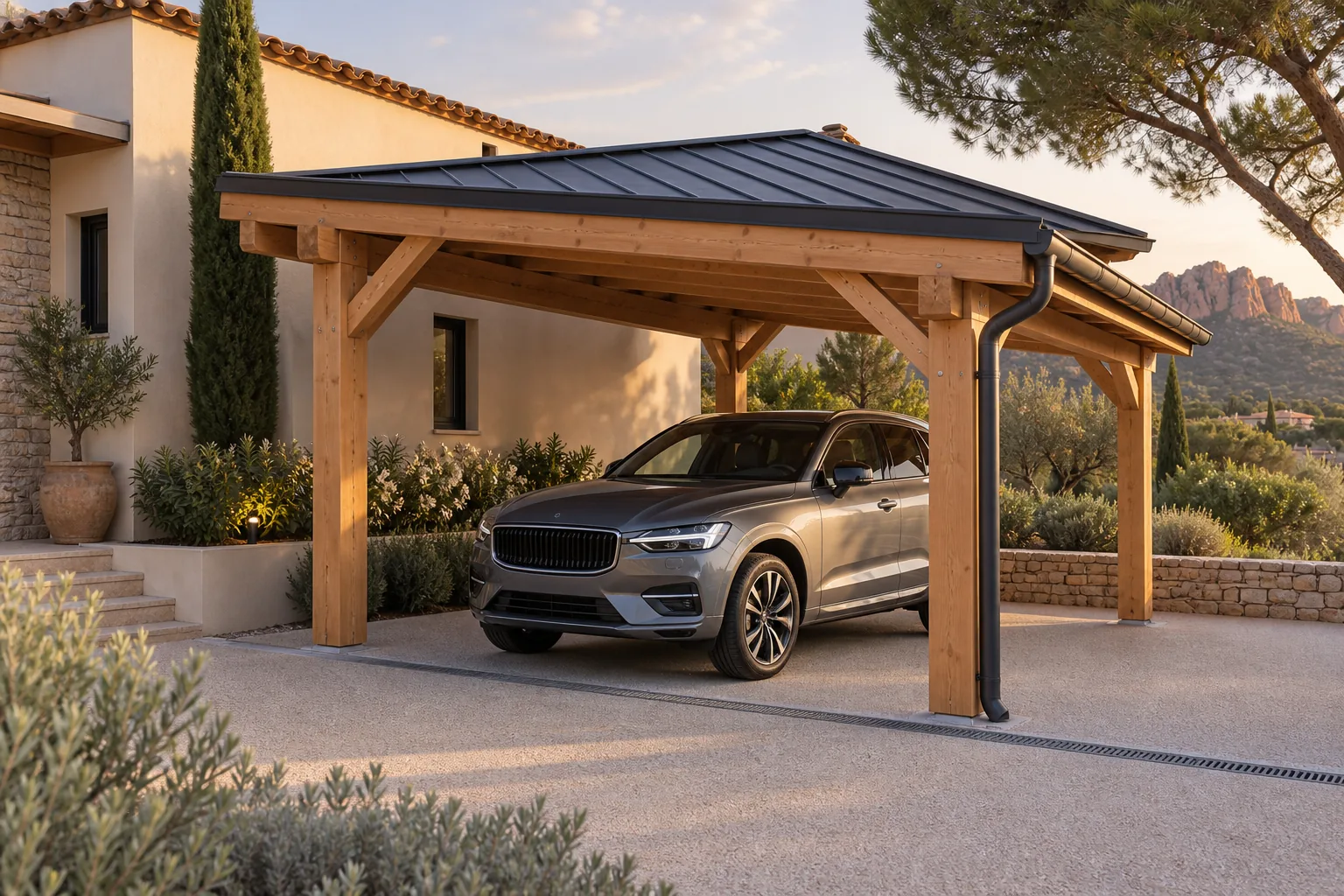 Carport bois Douglas 1 voiture