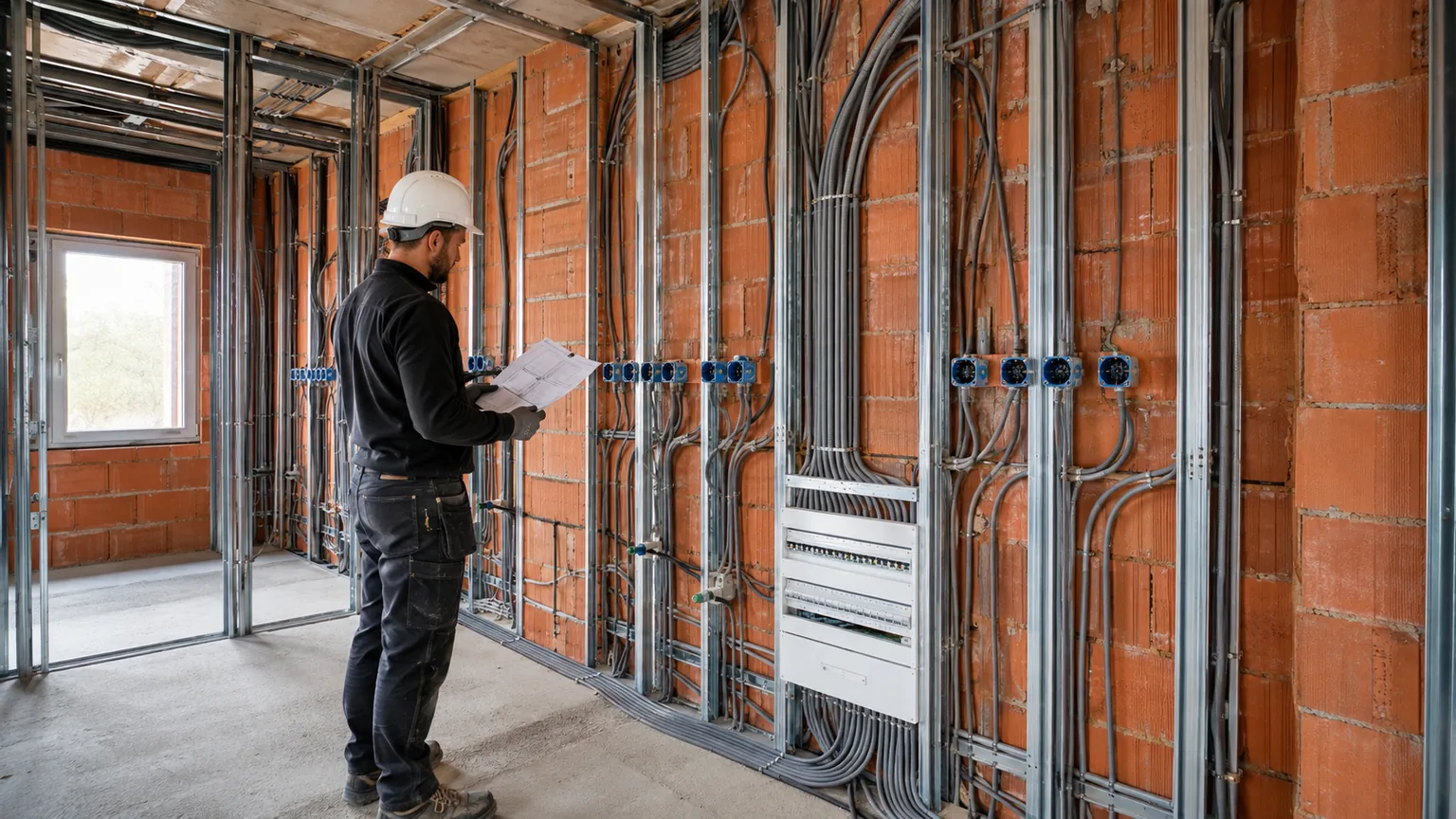 Installation électrique neuve et réseau de distribution
