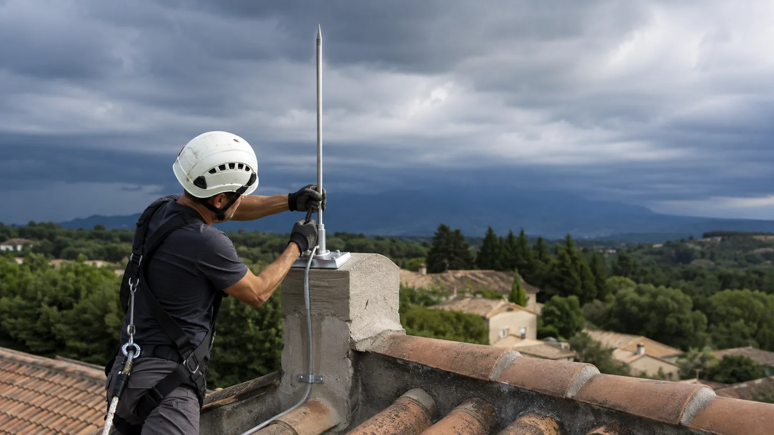 Paratonnerre et protection de toiture
