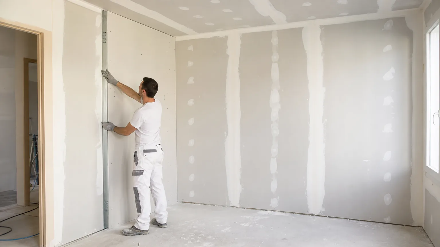 Plâtrerie associée au chantier