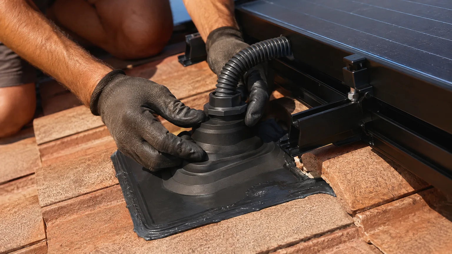 Raccord d’étanchéité photovoltaïque